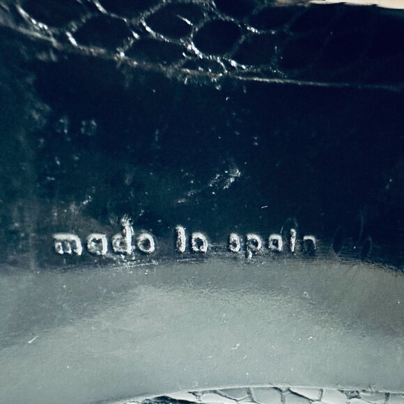 Vintage Y2K Calvin Klein Black Snakeskin Ankle Boots, Size 7M - Picture 15 of 16